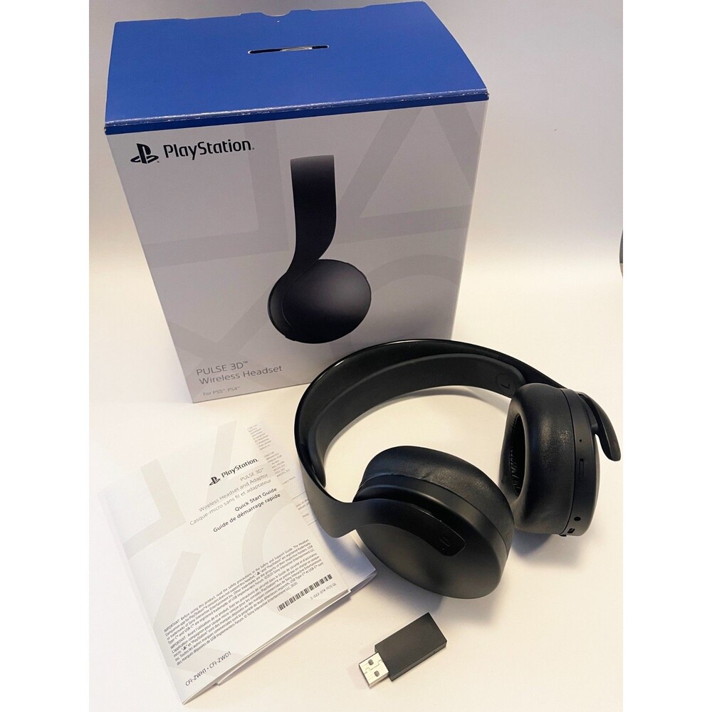 Sony PlayStation PULSE 3D Wireless Headset PS5 PS4 Black USB Adapter Box